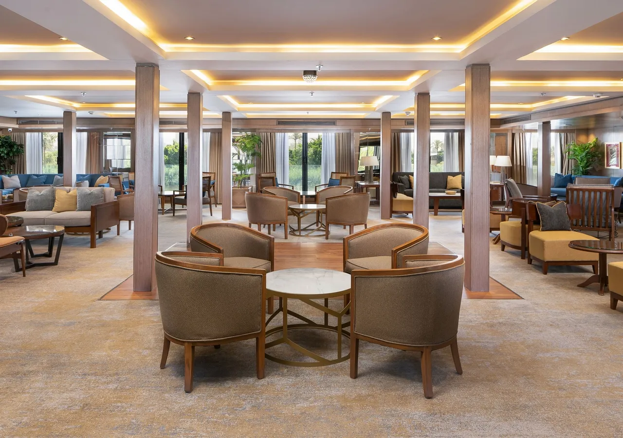 Lounge aboard the Jaz Elite Regent Nile Cruise Nile cruise